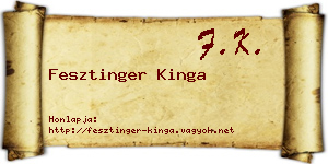 Fesztinger Kinga névjegykártya