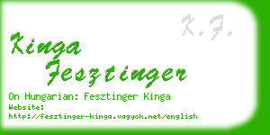 kinga fesztinger business card
